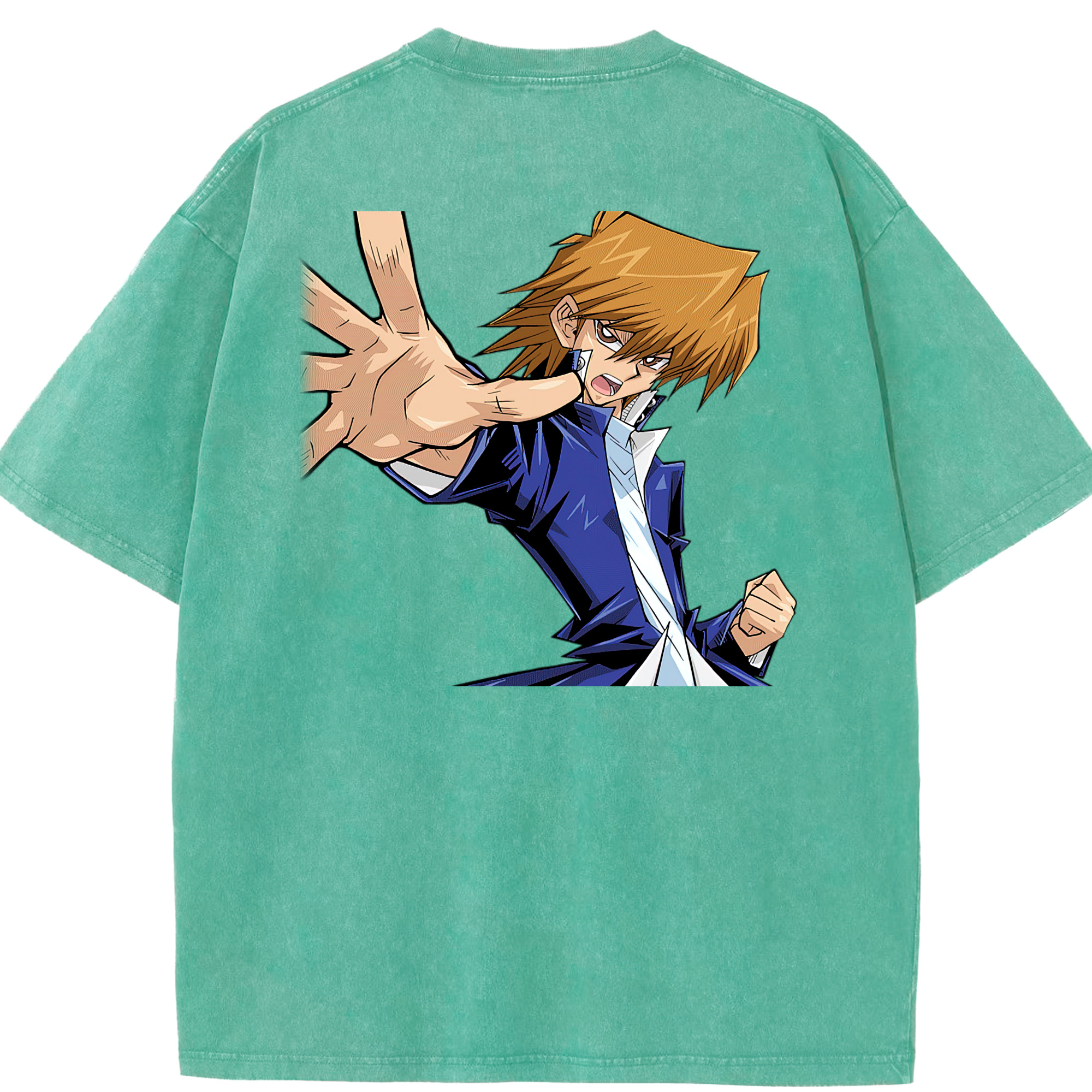 （画像用） 遊☆戯☆王 Yu-Gi-Oh! 綿100% ヴィンテージ風 半袖Tシャツ（背面プリント）